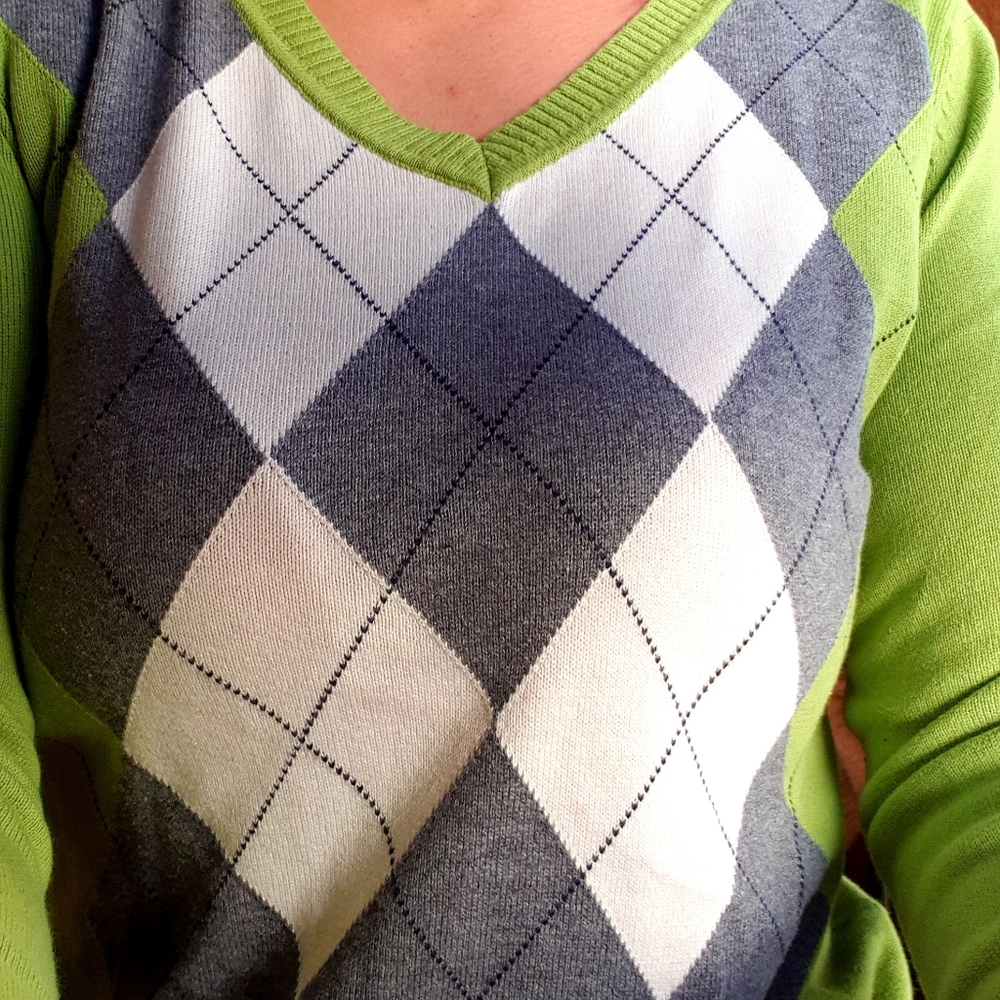 Preppy argyle sweater